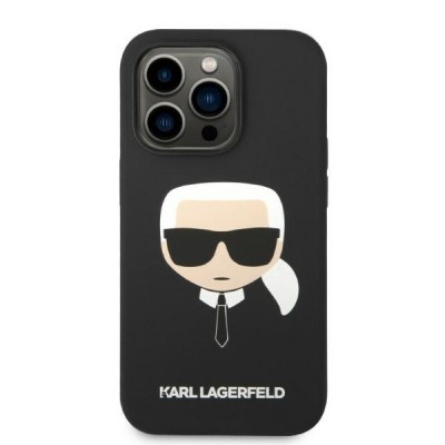 Karl Lagerfeld Karl Head Silicone Case Black (iPhone 14 Pro)